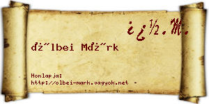 Ölbei Márk névjegykártya